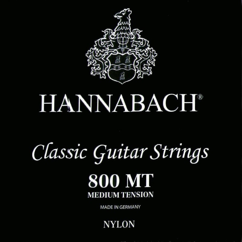 【旅行吉他專門店】德國 Hannabach 800MT 800 古典吉他弦 尼龍弦 一般張力 黑色
