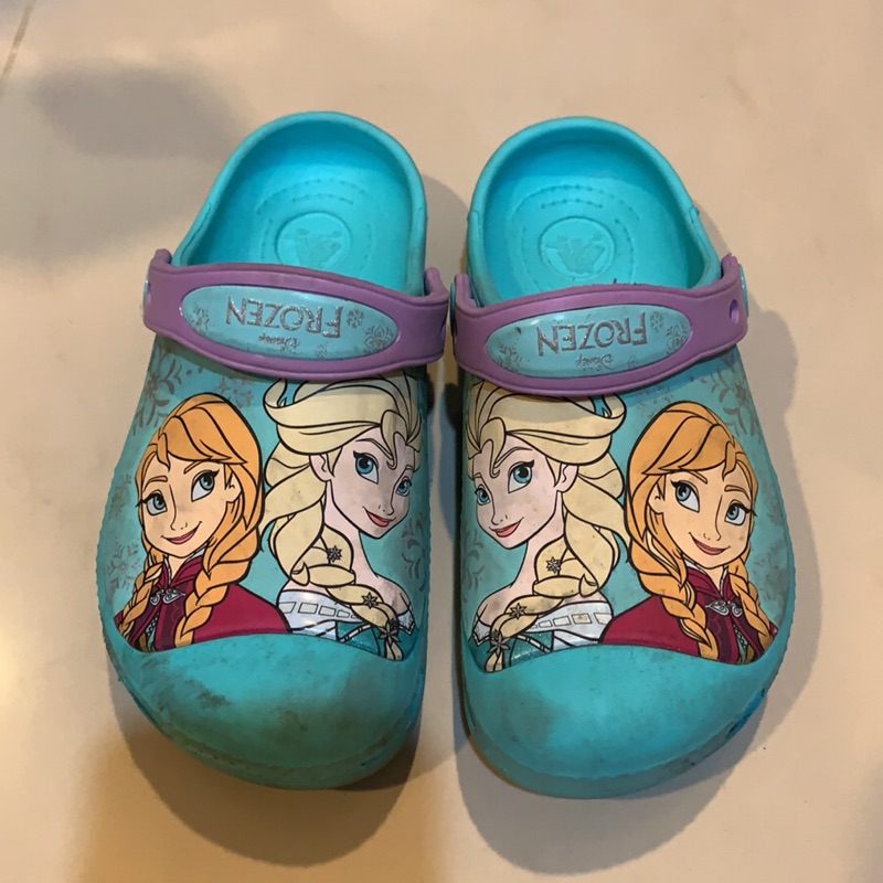 Crocs 布希鞋 冰雪奇緣限定版 Elsa Anna Princess 8 C 9