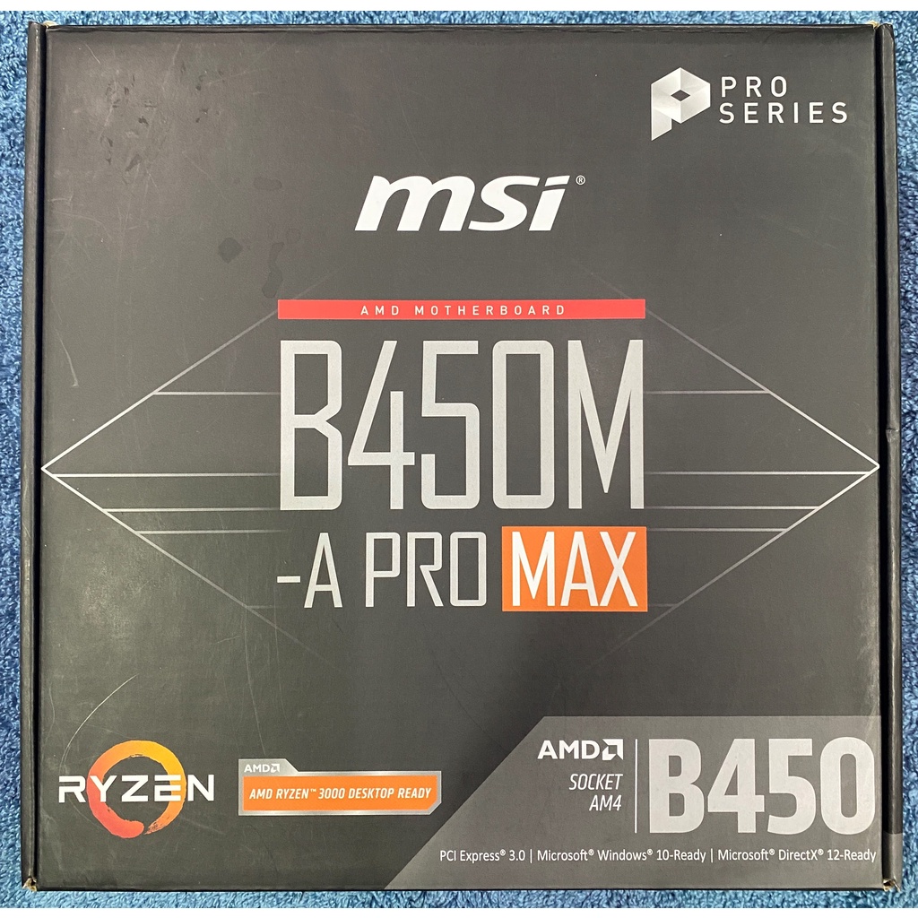 新品 微星 主機板 MSI B450M-A PRO MAX AM4  支援AMD RYZEN