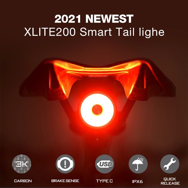 Enfitnix Xlite200 防水 Ipx 6 LED 自行車尾燈