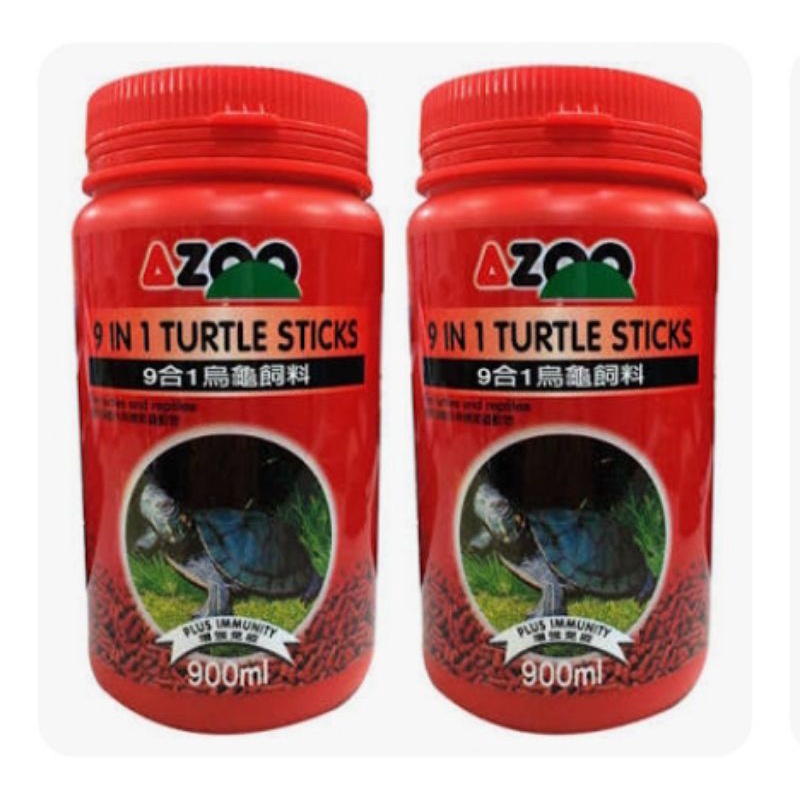 幾乎沒用過 azoo 9合一 烏龜飼料 900ML 2罐合賣380 保存期限到2024