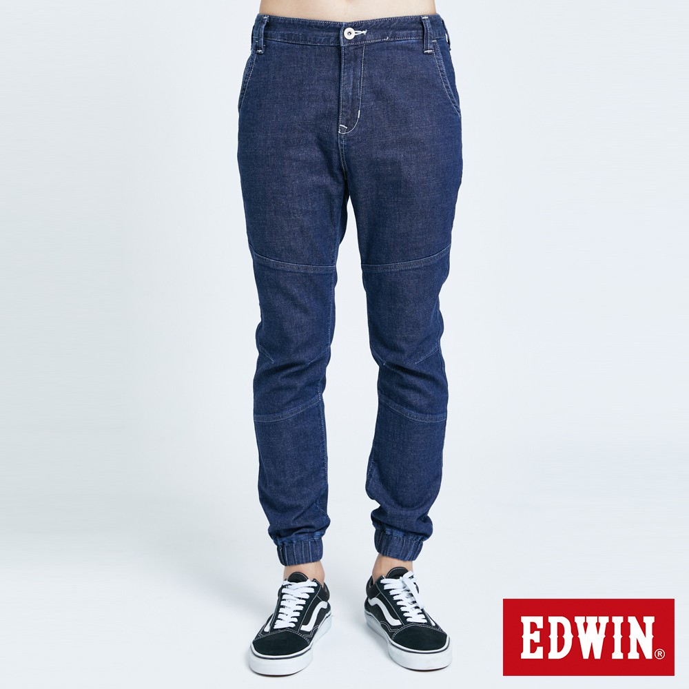 EDWIN E-F剪接束口牛仔褲(酵洗藍)-男款