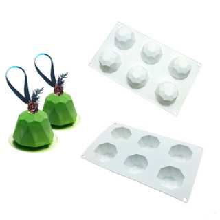 臺灣現貨新品6連鑽石慕斯模 圓形蛋糕矽膠模 DIY烘焙用具（藝）