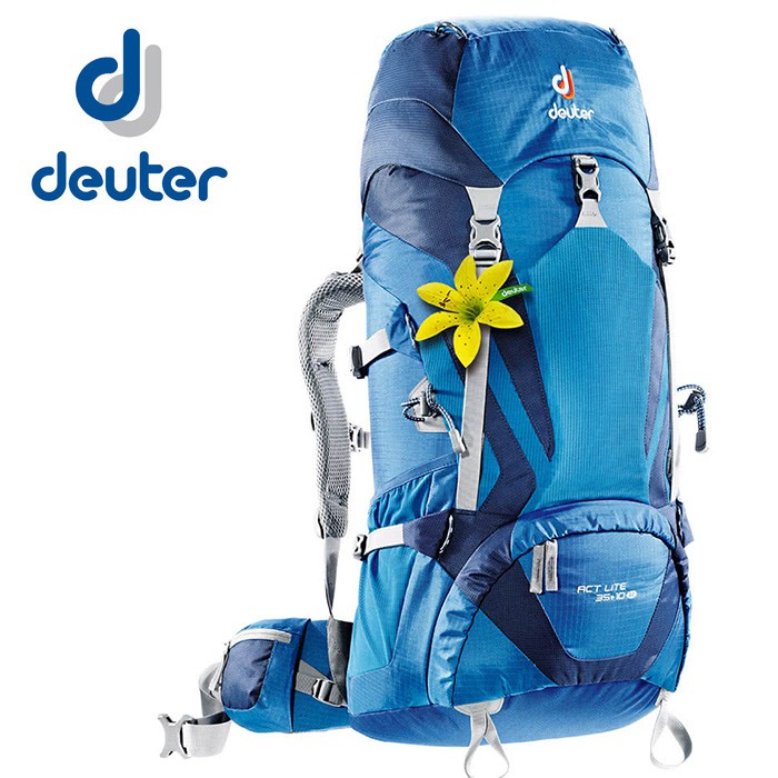 【Deuter 德國】ACT Lite 35+10SL 拔熱式背包 登山背包 女款 深藍/藍 (3340015)