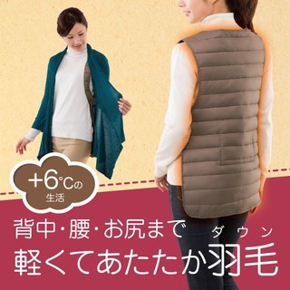 (現貨在臺)日本正品FUWA FUWA家事背心 保暖背心 發熱背心 羽絨背心 隱藏式背心 輕薄 咖啡色