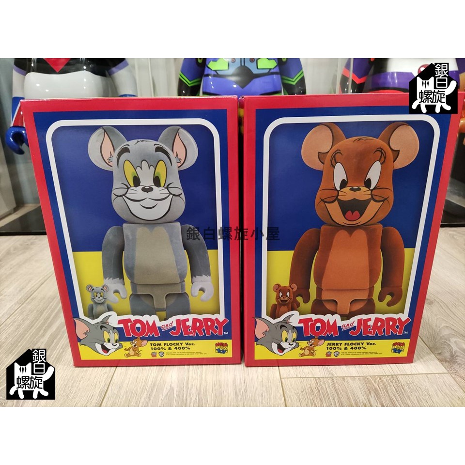 【銀白】 BE@RBRICK BEARBRICK 庫柏力克熊 400% 100% 500% 湯姆貓 傑利鼠