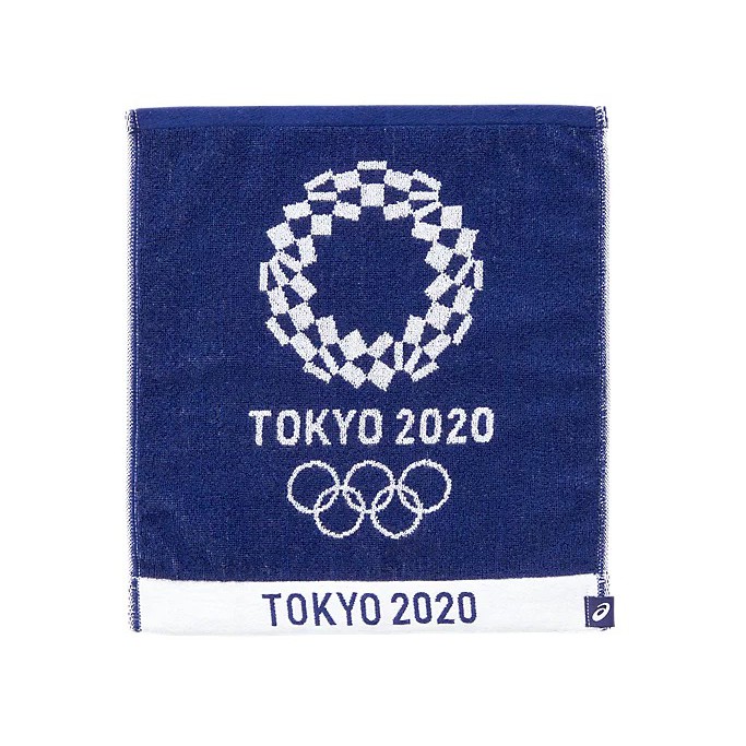 東京奧運 亞瑟士會徽手巾 藍色款 日本製 東京奧運 東奧 TOKYO 2020 官方限定商品 紀念品 現貨限量商品