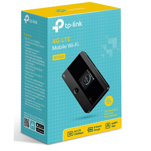TP-LINK M7350 4G 進階版LTE 行動Wi-Fi分享器