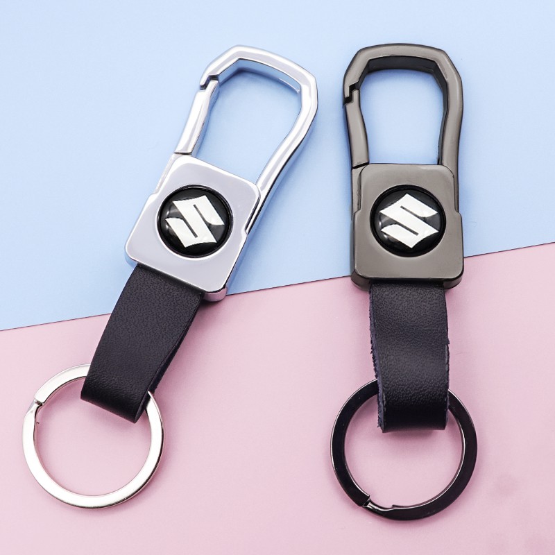 SUZUKI 汽車配件金屬皮革便攜式車標鑰匙扣適用於鈴木- CELERIO Spacia Baleno SX4 VITA