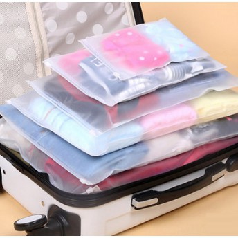 透明旅行收納袋 💮唯居生活💮 行李衣服整理袋 半透明袋子 加厚型 20絲 夾鏈袋 束口袋 防塵袋 化妝鞋包 拉鏈袋