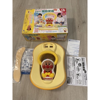 全新及二手anpanman 日本進口 麵包超人 兩用 兒童馬桶 安全便座 音樂 輔助馬桶 訓練便器