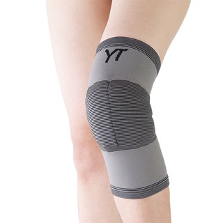 【皇家竹炭】台灣製造 YT 竹炭彈性護膝帶 含炭粒墊 S-XL 灰色 單支 竹炭纖維 透氣不悶熱 束縛力佳 護膝 母親節