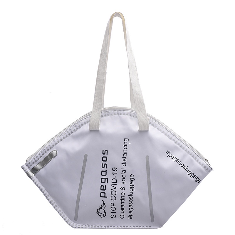 雅麗安娜 泰國口罩包包女新款創意托特大容量單肩帆布包環保手提購物袋 側背包 單肩包 手提包