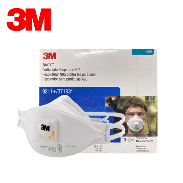 3M 9211+ 帶閥摺疊防塵口罩 10個/盒 防霧霾 霾害 PM2.5 3M N95口罩