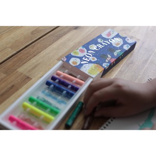 [現貨] 日本 NEON CRAYON 無毒螢光蠟筆 兒童蠟筆 螢光蠟筆 10色 5色