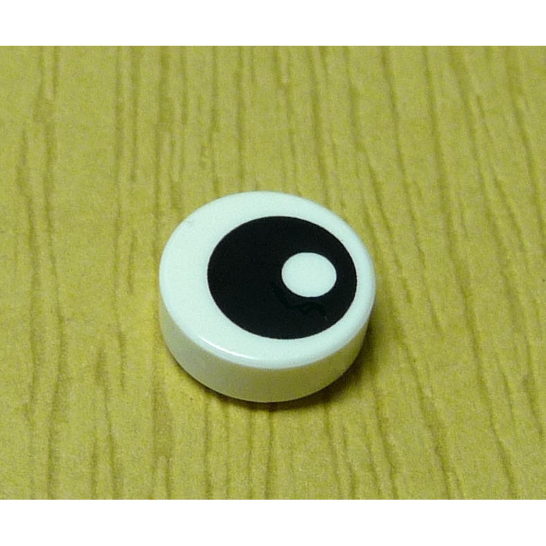 【小荳樂高】LEGO 白色 1x1 圓形平滑片 眼睛圖案 Tile 98138pb007 6284599
