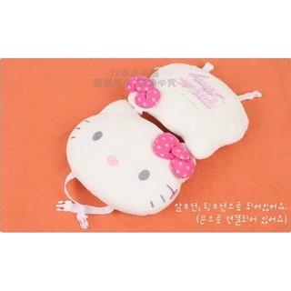 YP逸品小舖 韓版hello kitty 深色蝴蝶結系列 立體雙面頭枕 座椅頭枕 一入裝 MARCH YARIS