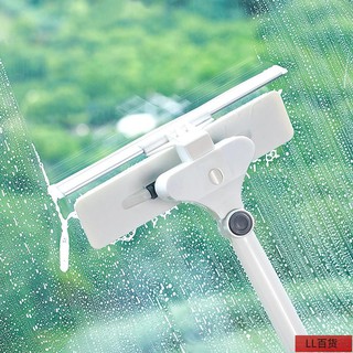 台灣直髮擦玻璃神器家用伸縮桿窗戶清洗工具高樓雙面清潔刷刮水器保潔專用