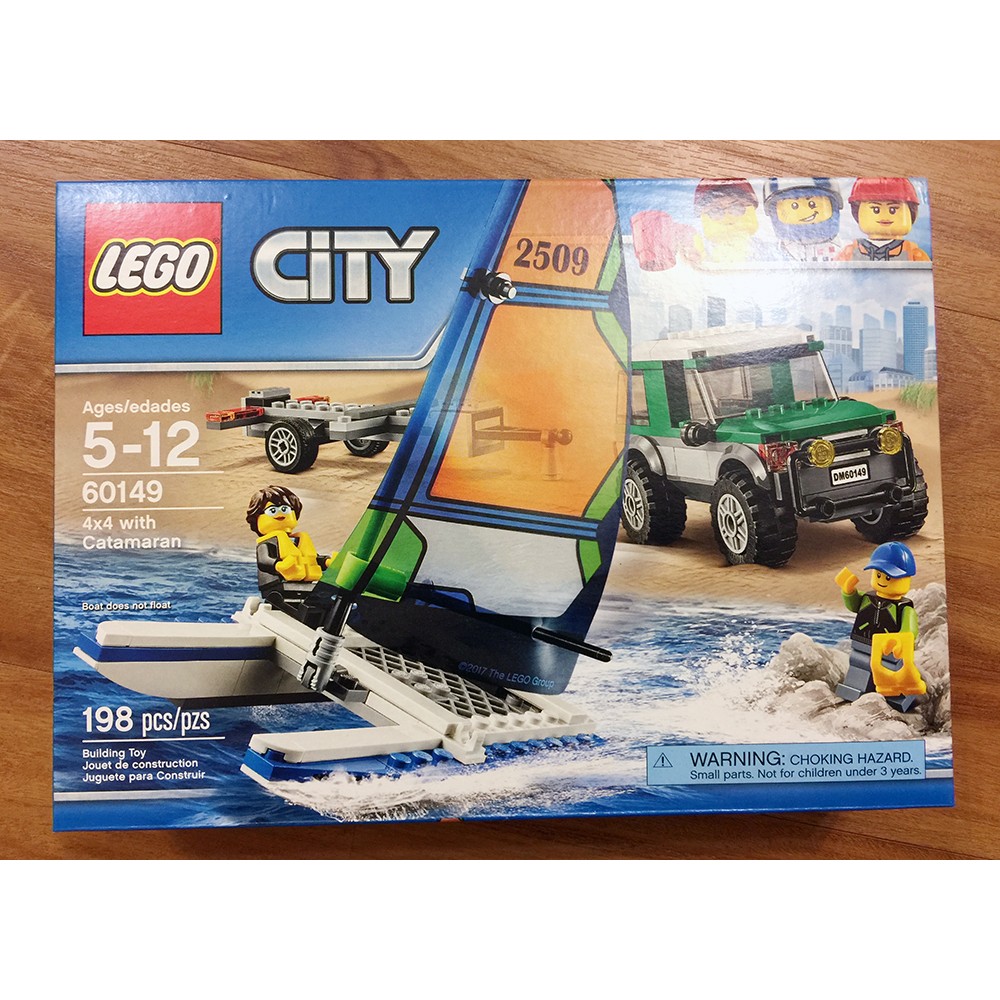 -南港97- ”美版“ LEGO 樂高 60149 CITY 城市系列 4x4 越野車和雙體帆船