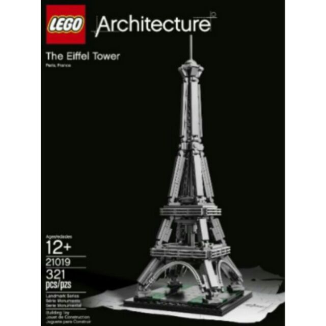 LEGO 樂高 21019 巴黎鐵塔（盒子已拆但包裝內袋完整未拆，且所有內容物完整）
