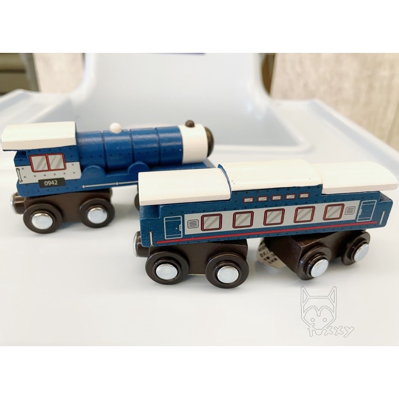 美國 B.toys 感統玩具 運輸地理學 蒸汽火車廂 木製小火車(兩節) 全新
