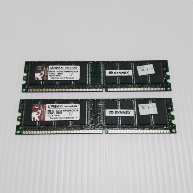 金士頓Kingston KVR400X64C3A / 256 DDR 400 256MB一代記憶體