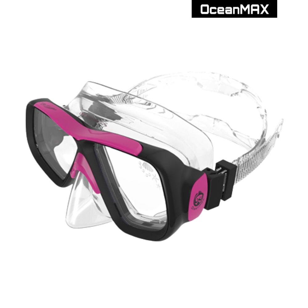 【OceanMAX】潛水雙面鏡 - 黑桃紅｜品牌旗艦店 水肺面鏡 潛水面鏡 浮潛面鏡