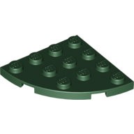 LEGO 樂高 30565 深綠 顆粒 圓弧 轉角薄板 Plate Round Corner 4x4 4629681