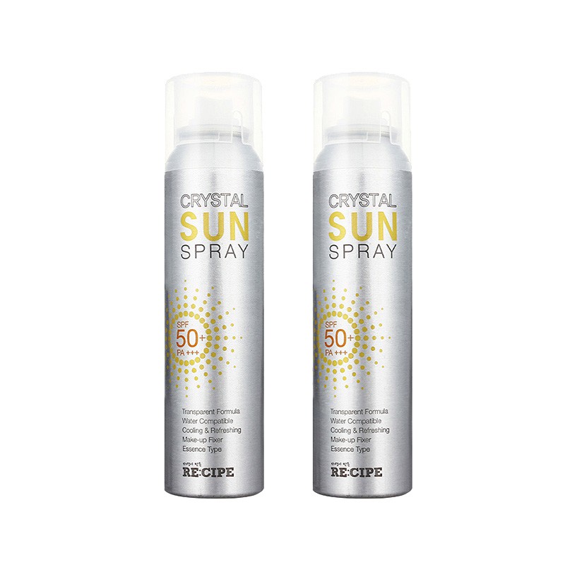 韓國 RE:CIPE Crystal Sun Spray 全透明水晶防曬噴霧 150ml SPF50+ 即期便宜出售