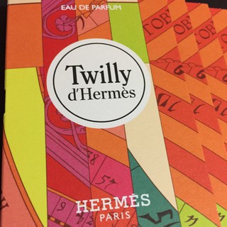 英國代購 Hermes 愛馬仕 Twilly 絲巾香水 女性淡香精 原廠試管香水2ml