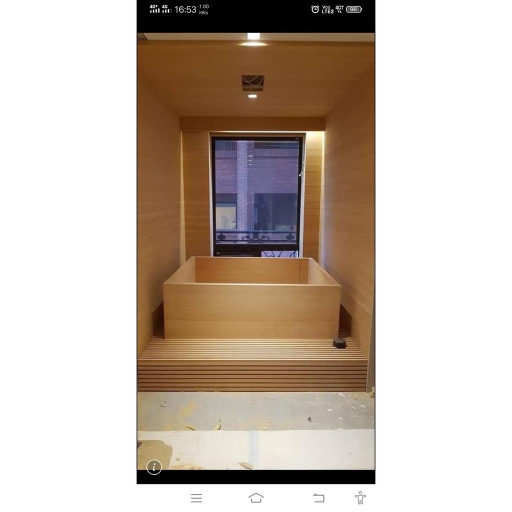 100%台灣檜木浴室地板牆壁檜木桶整體設計規劃丈量施工