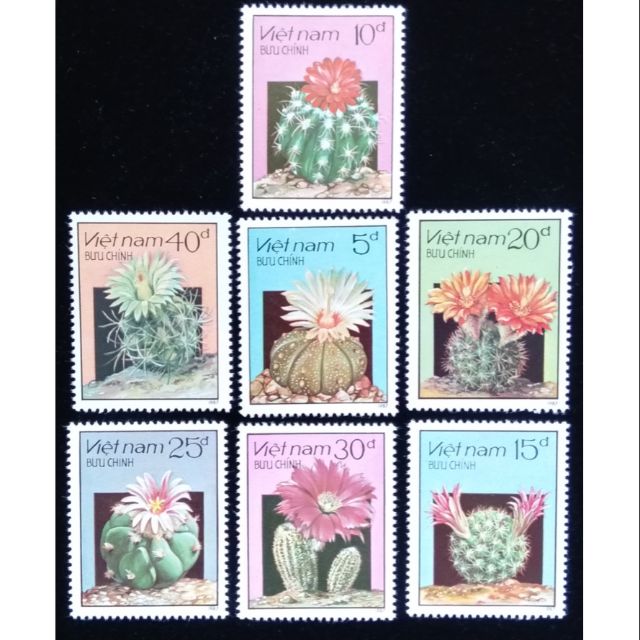 越南郵票1987年7月10日發行仙人球 仙人掌花 郵票特價 蝦皮購物