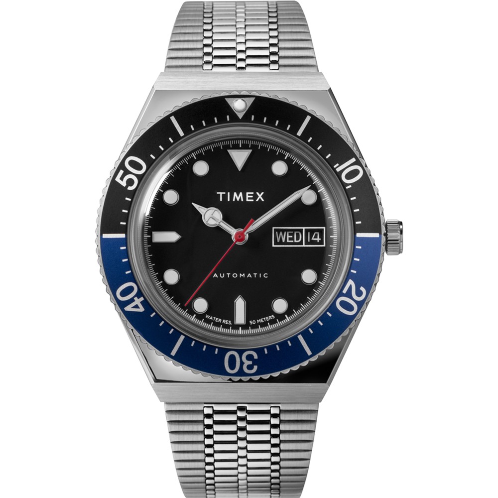 TIMEX 天美時 M79系列機械錶 黑藍配色 40mm 星期日期顯示 TW2U29500 台灣公司貨