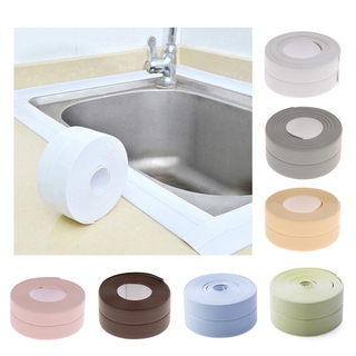 浴室淋浴水槽浴密封條膠帶白色 PVC 自粘防水壁紙, 用於浴室廚房 3.2mx38mm / 22mm