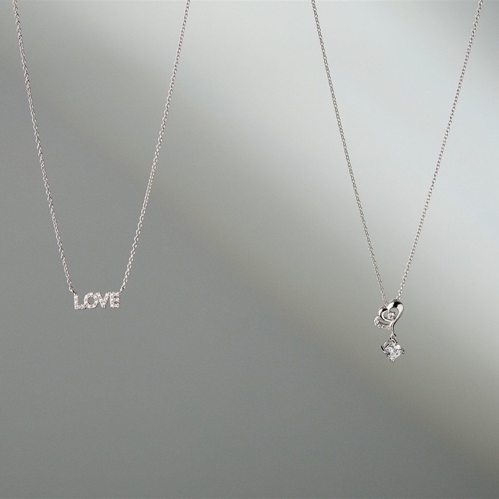 925純銀項鍊 愛心LOVE 愛宣言愛永恆 MN355/MN353 晶漾金飾鑽石JingYang Jewelry