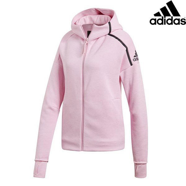 【吉米.tw】現貨 Adidas ZNE 女款連帽外套 Z.N.E. Hoodie 粉色 運動外套 DT9397 A-8