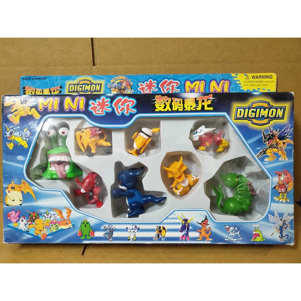 年代物 數碼寶貝 8入 公仔 模型 數碼暴龍 V仔獸 獅子獸 烈焰獸 鐵鷹獸 蟲蟲獸 懷舊 玩具