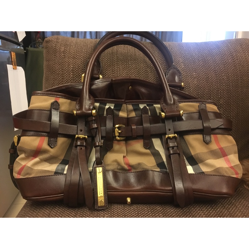 burberry house check satchel