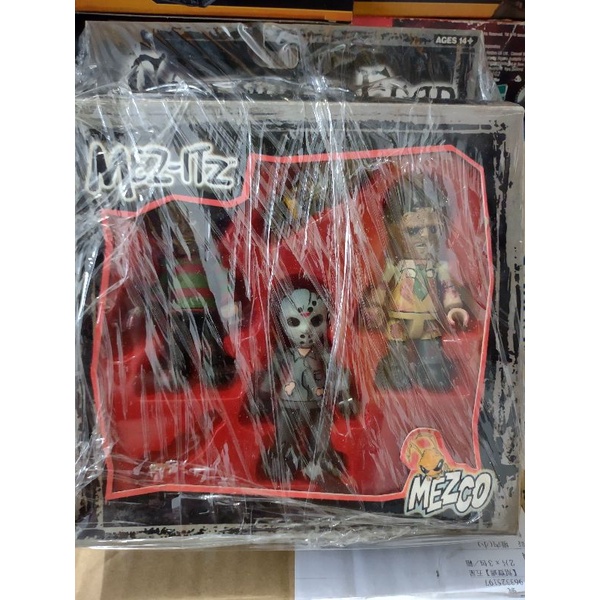 絕版老玩 Mezco Mez-it Cinema of fear 佛萊迪 傑森 電鋸殺人狂 Q版3人包