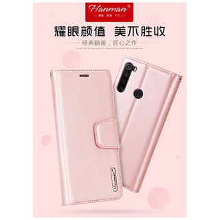 Xiaomi 小米 紅米機 Note 8T Hanman保護套 皮革側翻皮套 簡易防水 支架 插卡 磁扣 手機套 手機殼