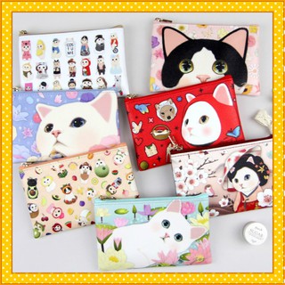 [現貨] ✨韓國 Jetoy 甜蜜貓 化妝包 零錢包✨ 白貓 貓咪 收納包 零錢包 錢包 鑰匙包 卡片套 票卡夾 萬用包