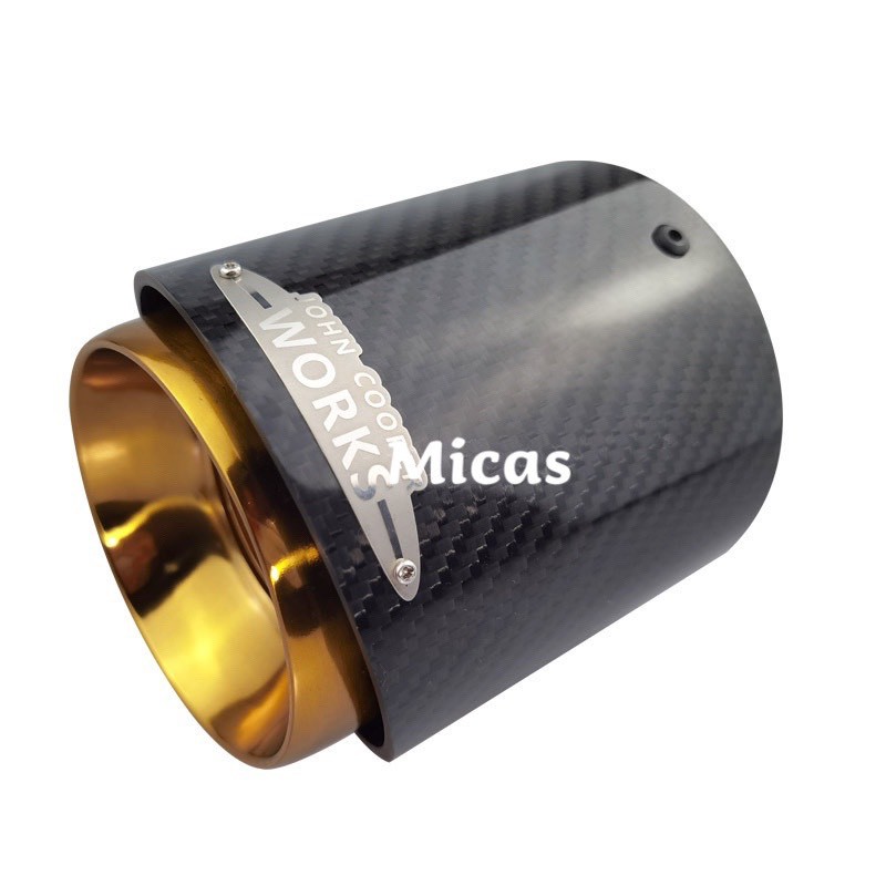 Micas / MINI COOPER / R56 coopers / 正碳纖維尾飾管-金色.