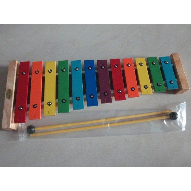 ~全新~(台灣製)12音彩色鐵琴+2支琴棒 十二音鐵琴~奧福樂器