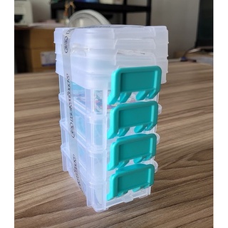 小毛收納『臺灣製 聯府CC104 1號高點連結盒1組4個』含稅開發票 小物分類 桌上收納盒 透明小盒 KEYWAY
