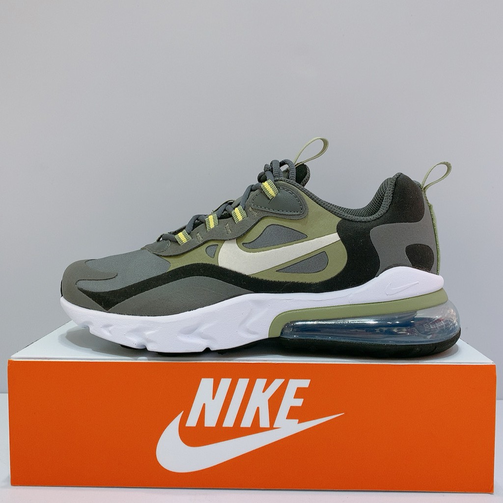 NIKE AIR MAX 270 REACT (GS)女/大童 灰綠色 舒適 氣墊 運動 慢跑鞋BQ0103-022