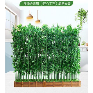 【模擬竹】 戶外裝飾 假竹子 酒店商場廣場 隔斷 屏風 塑膠竹 室內 模擬綠植 盆栽 底座 加密草坪 模擬竹+底座