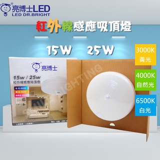 亮博士 LED 15W 25W 紅外線感應吸頂燈 紅外線感應蛋糕燈 吸頂燈 蛋糕燈 紅外線感應