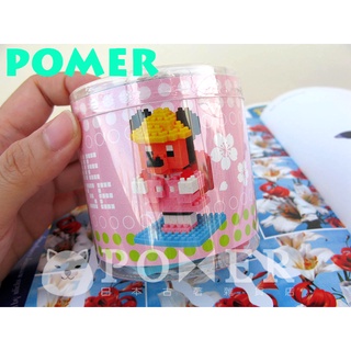☆POMER☆日本東京迪士尼樂園 絕版正品 米妮 粉紅學生制服 書包 迷你積木 nanoblock 拼圖 微型積木
