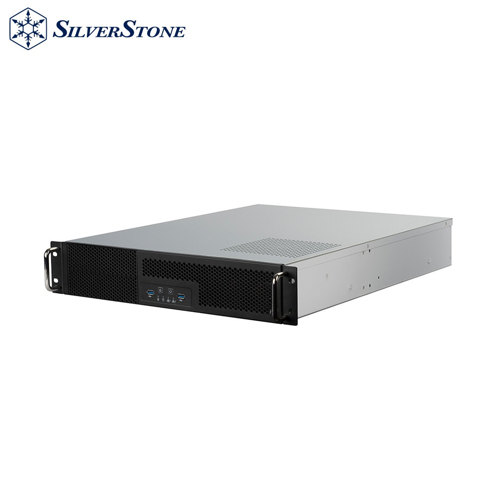 SilverStone銀欣2U雙5.25托盤和USB 3.1 Gen1介面的工業儲存伺服器機殼SST-RM23 廠商直送