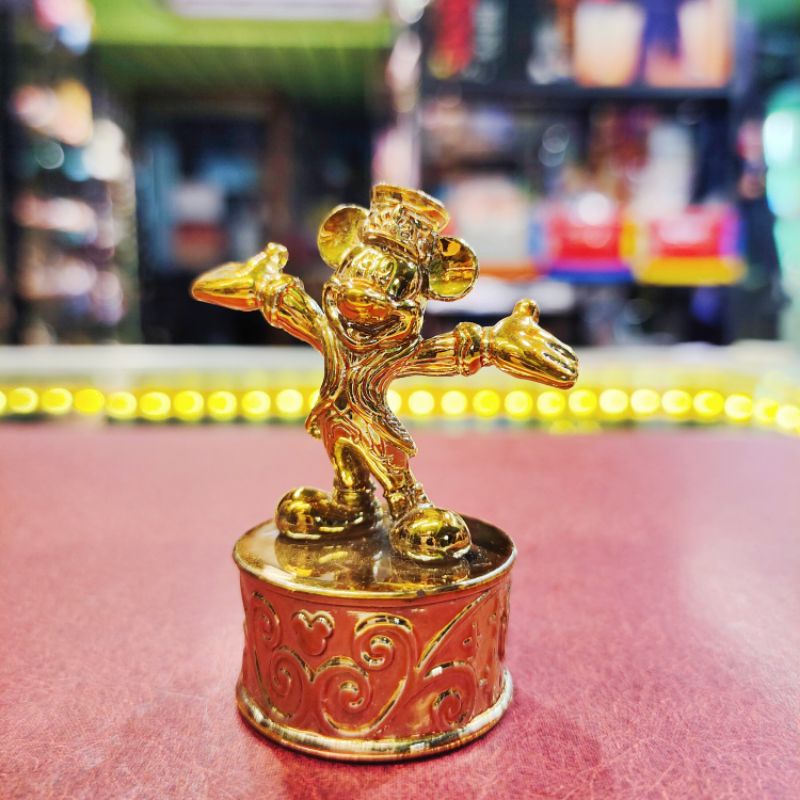 東京 迪士尼 絕版 限定 米奇 米老鼠 金色 雕像 玩具 公仔 擺飾